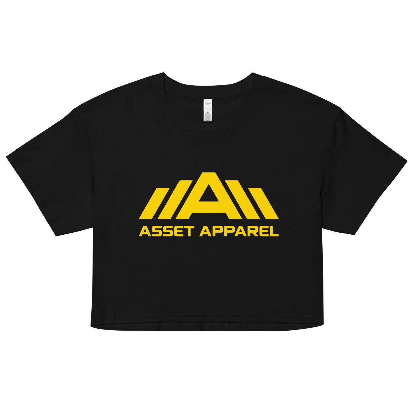 Women’s Crop Top Tee - Black and Gold - Asset Apparel
