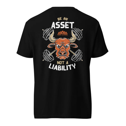 Be An Asset Bull Heavyweight Black Tee - Asset Apparel