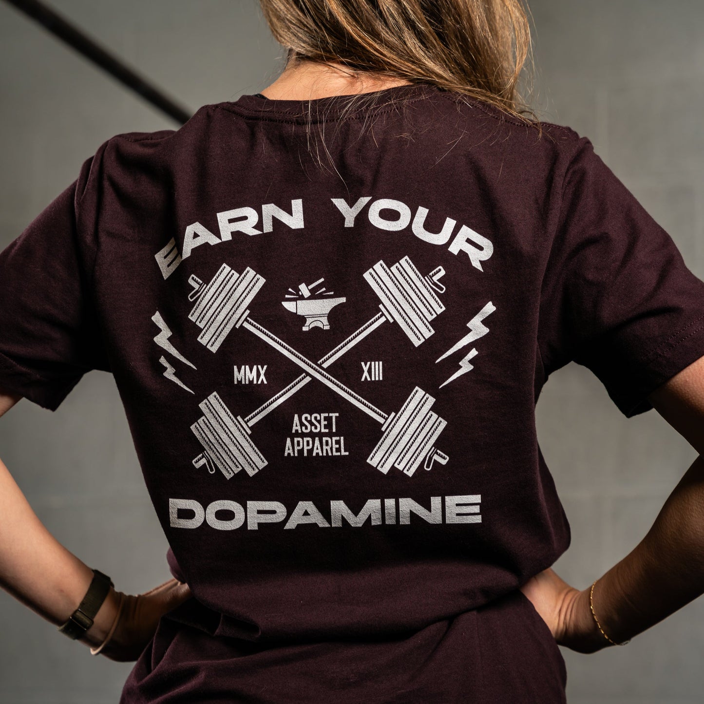 Earn Your Dopamine Anvil Dark Tee - Asset Apparel