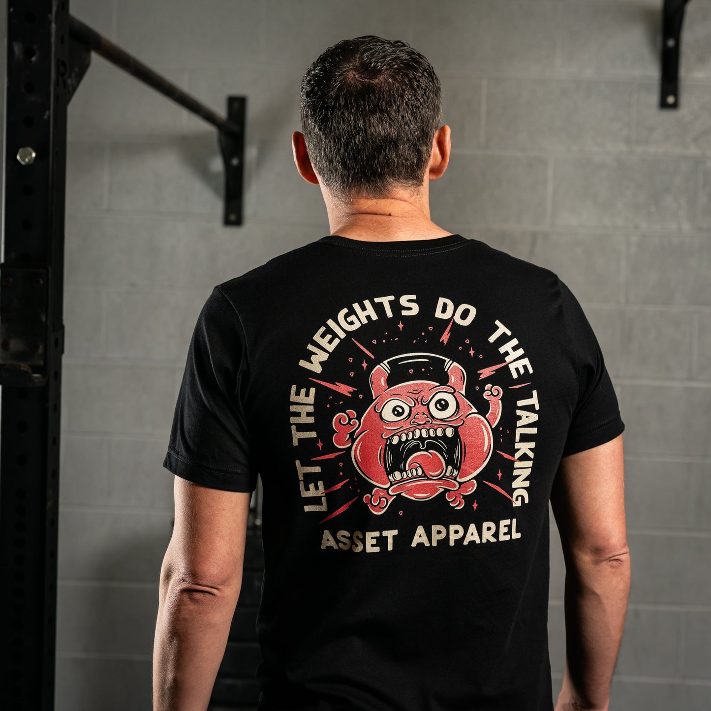 Let The Weights Do The Talking Black Tee - Asset Apparel