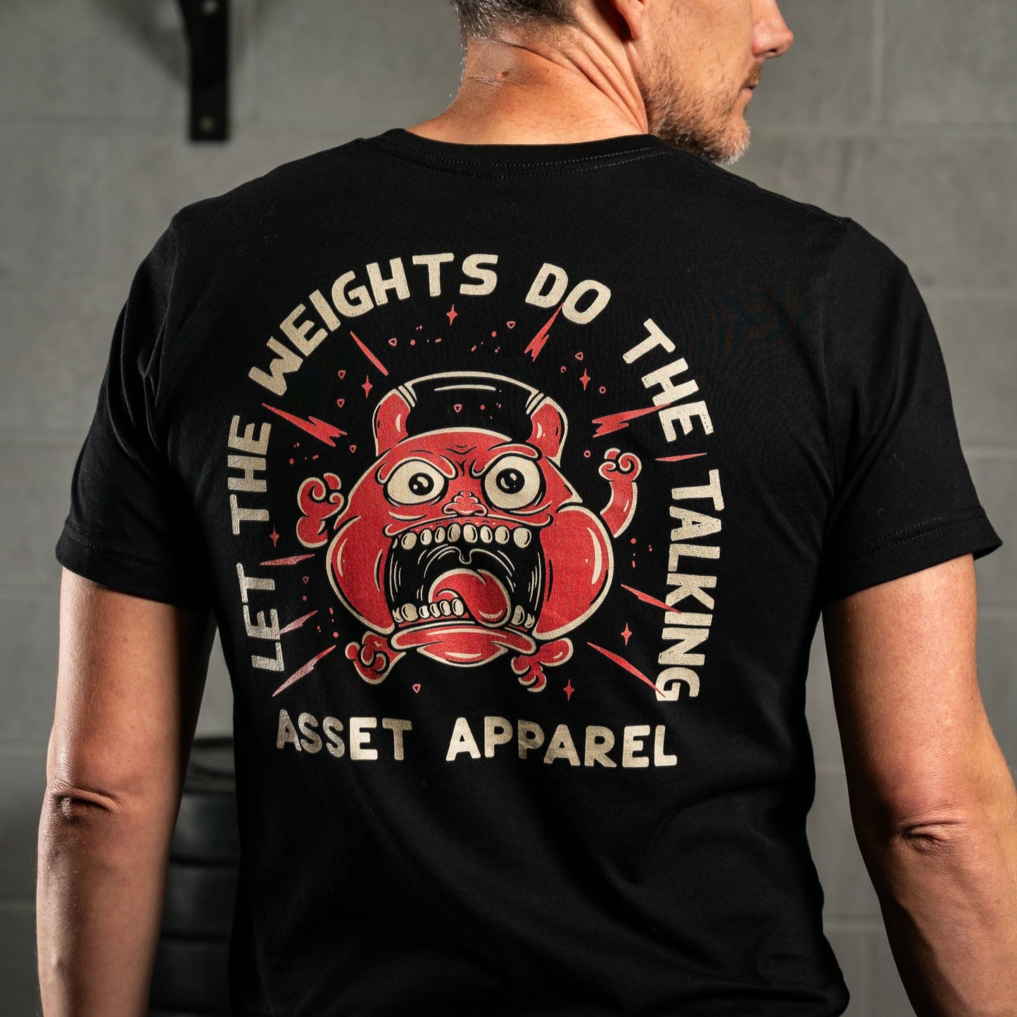 Let The Weights Do The Talking Heavyweight Black Tee - Asset Apparel