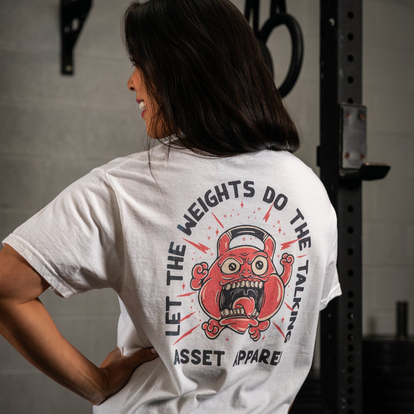 Let The Weights Do The Talking Heavyweight Tee - Asset Apparel