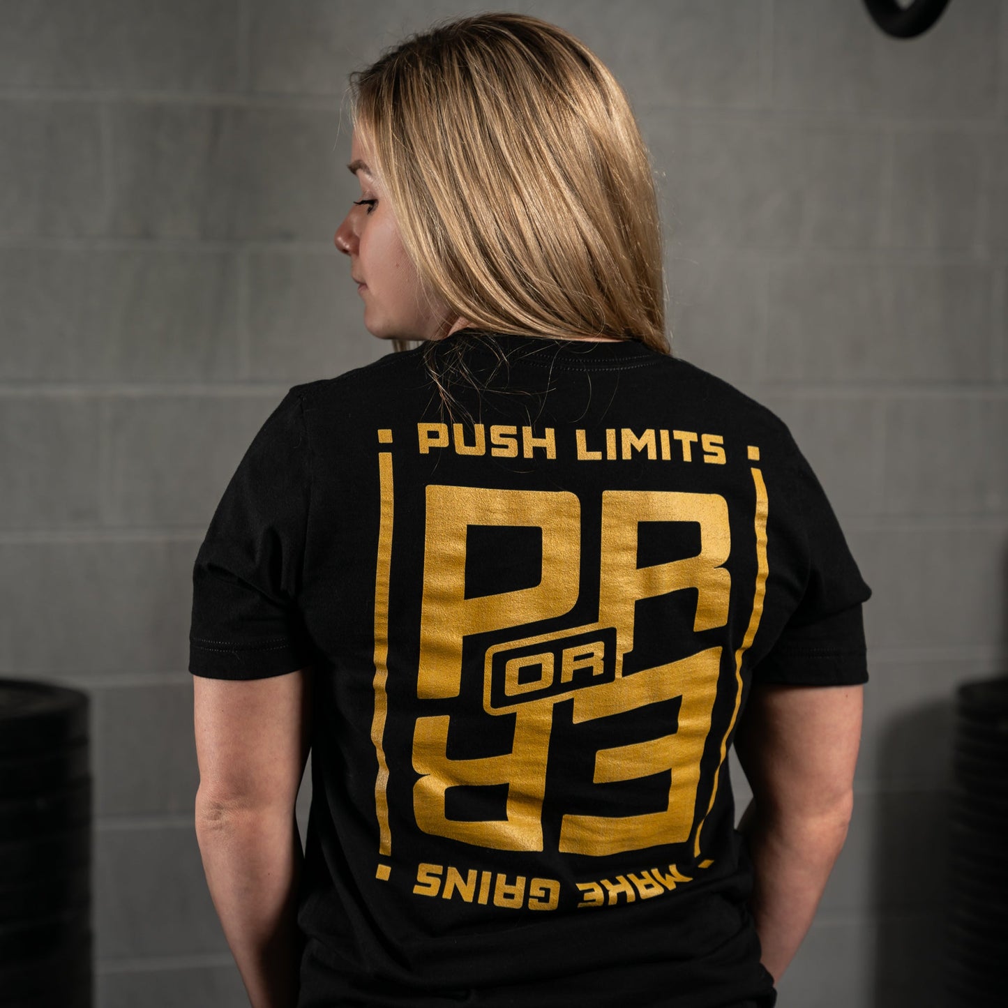 PR Or ER Gold Print Heavyweight Tee - Asset Apparel