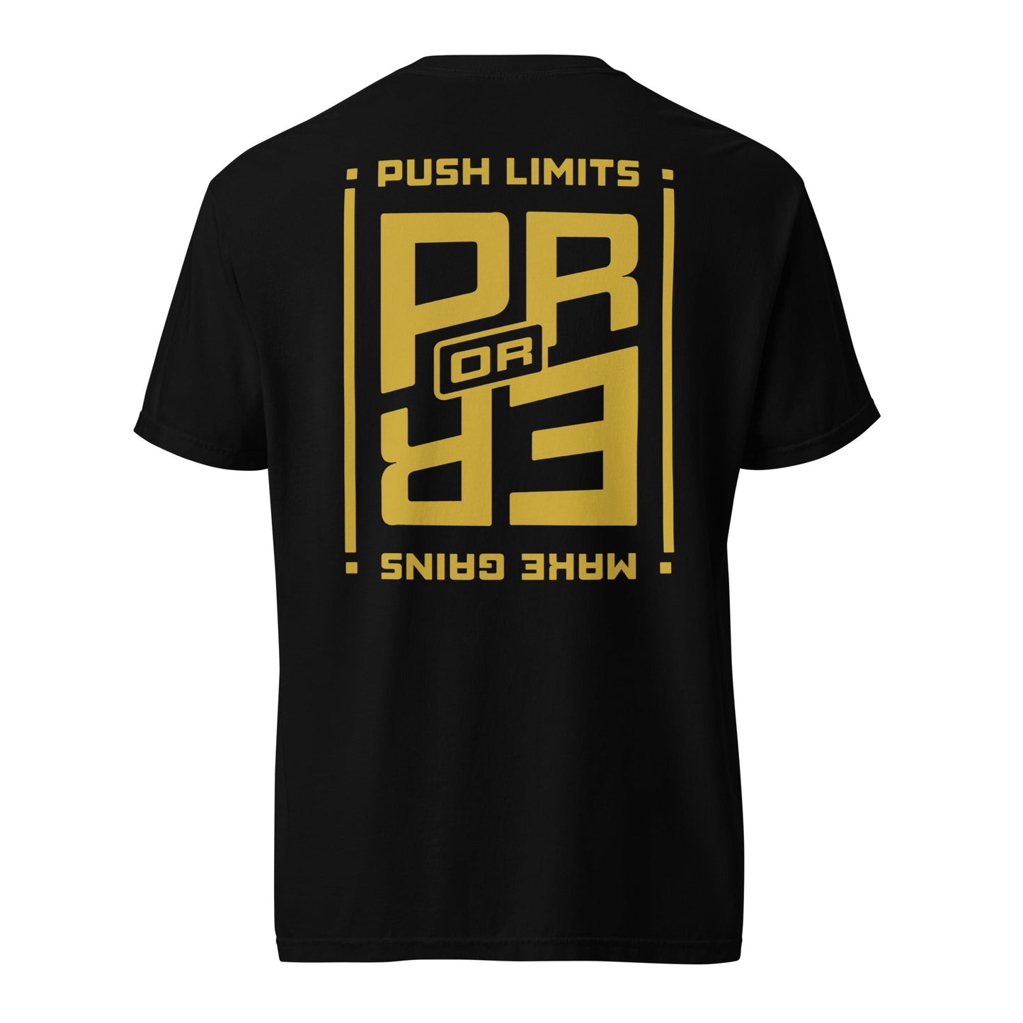 PR Or ER Gold Print Heavyweight Tee - Asset Apparel