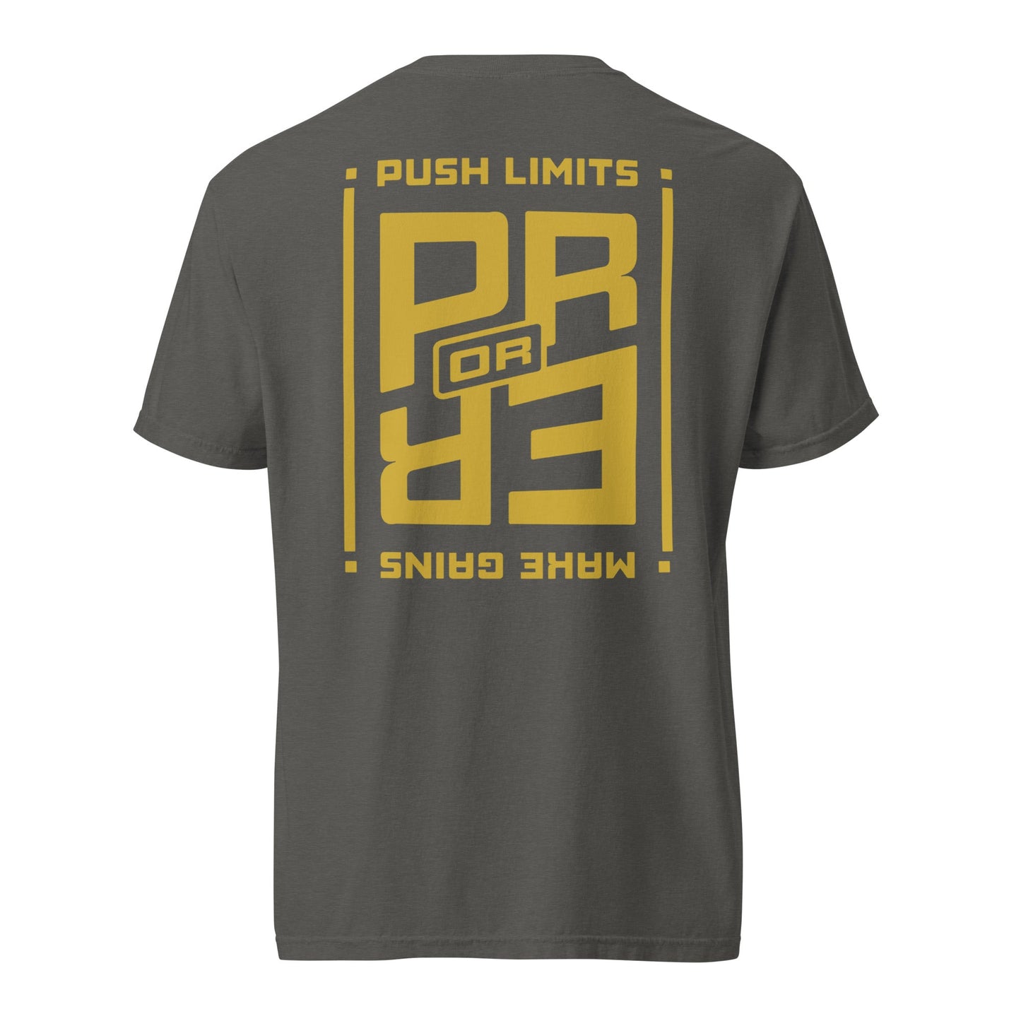 PR Or ER Gold Print Heavyweight Tee - Asset Apparel