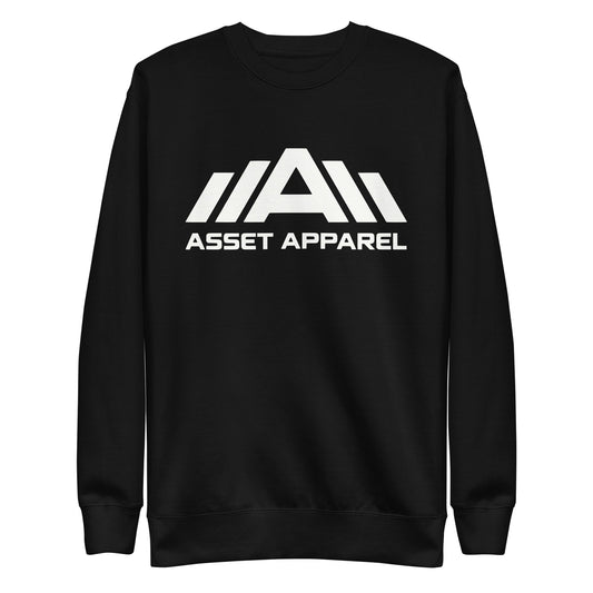 Premium Sweatshirt - White Print - Asset Apparel