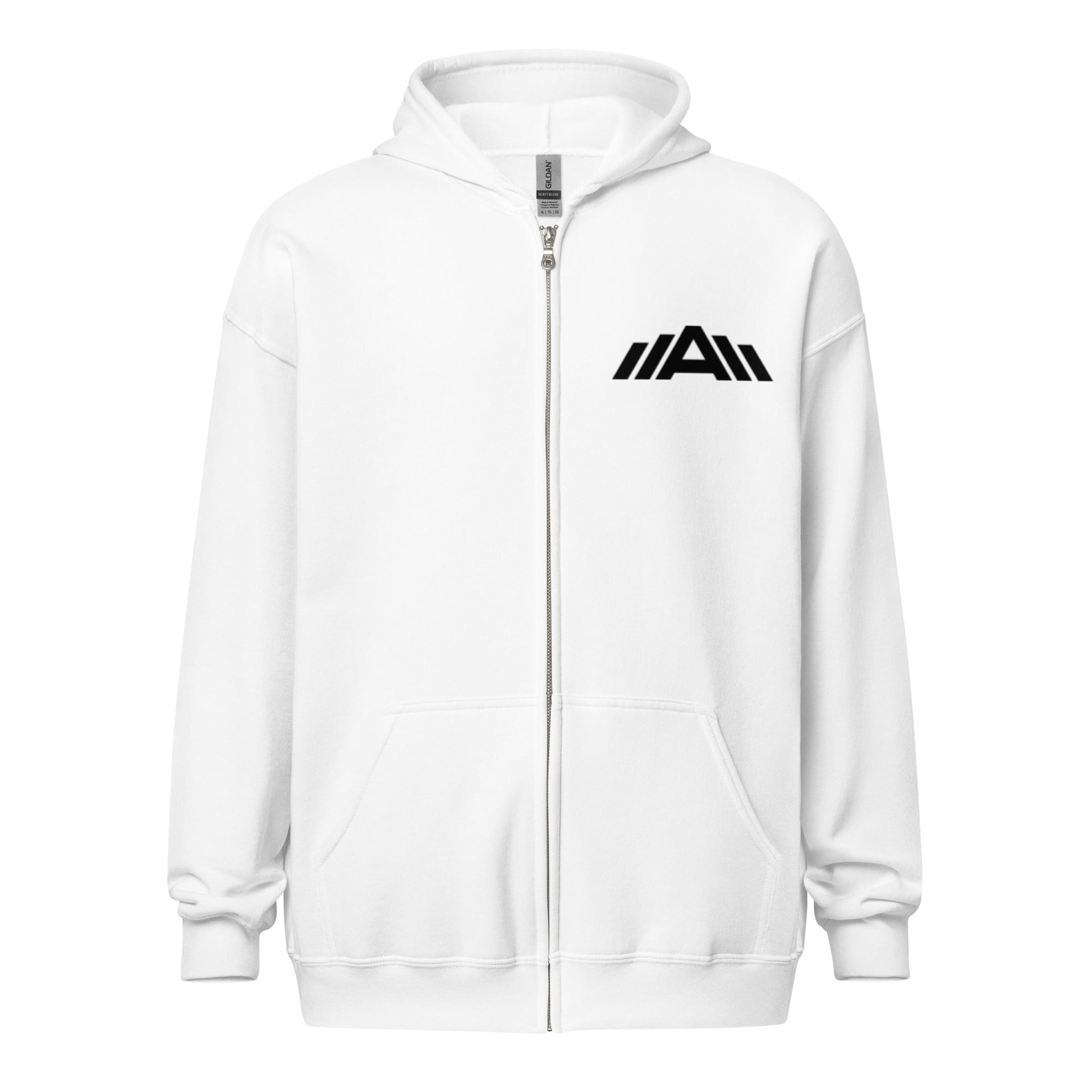 Premium Zip Up Hoodie - Black Print - Asset Apparel