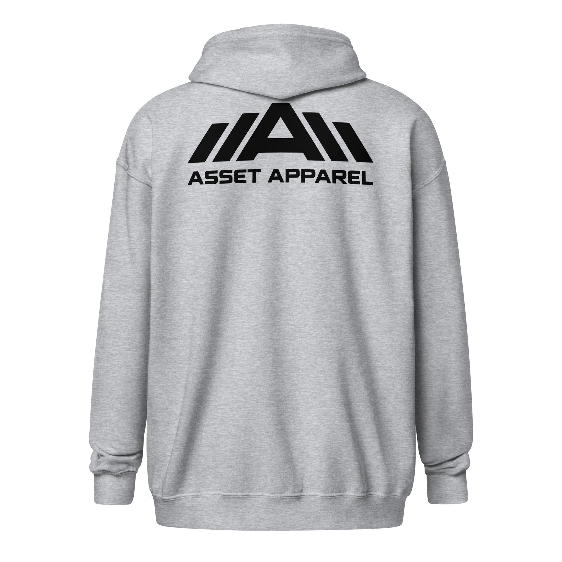 Premium Zip Up Hoodie - Black Print - Asset Apparel