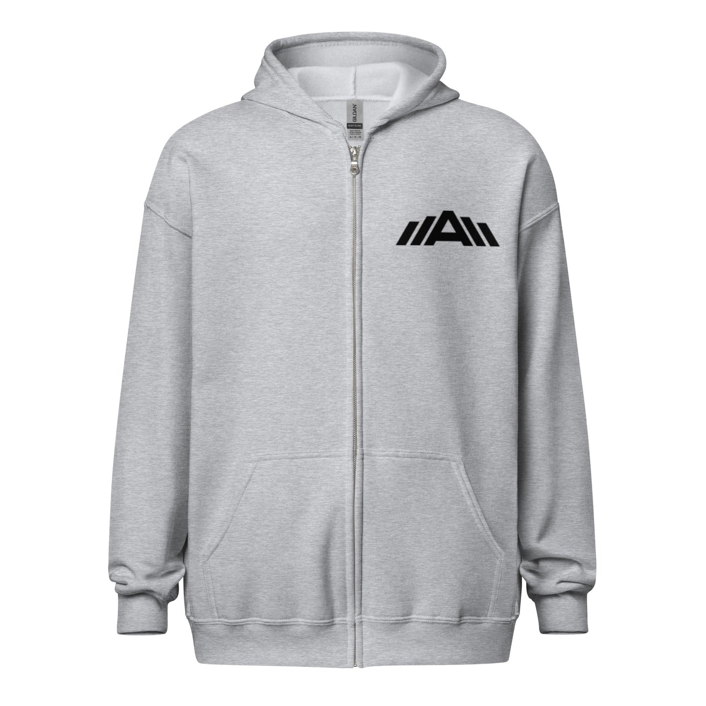 Premium Zip Up Hoodie - Black Print - Asset Apparel