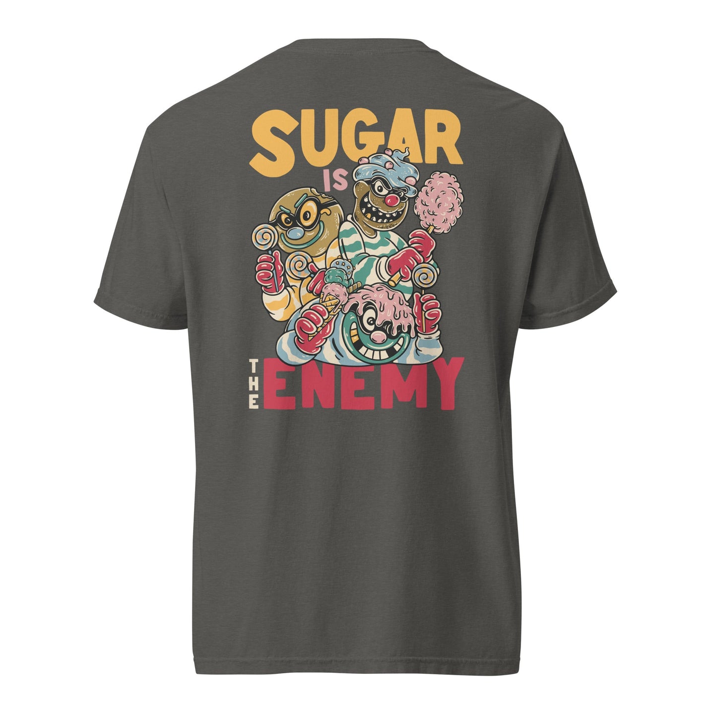 Sugar Is The Enemy Heavyweight Tee - Pepper - Asset Apparel