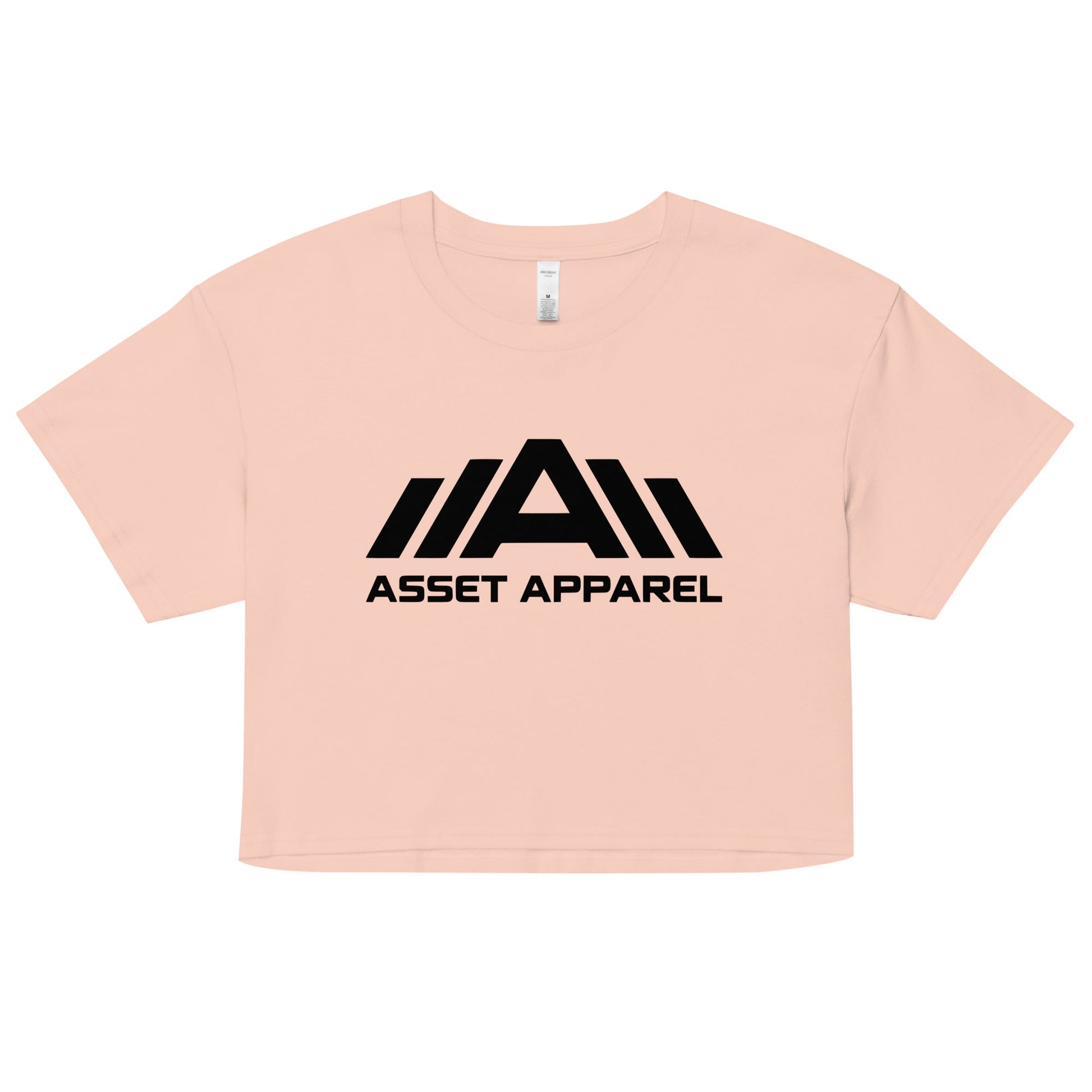 Women’s Crop Top Tee - Black Print - Asset Apparel