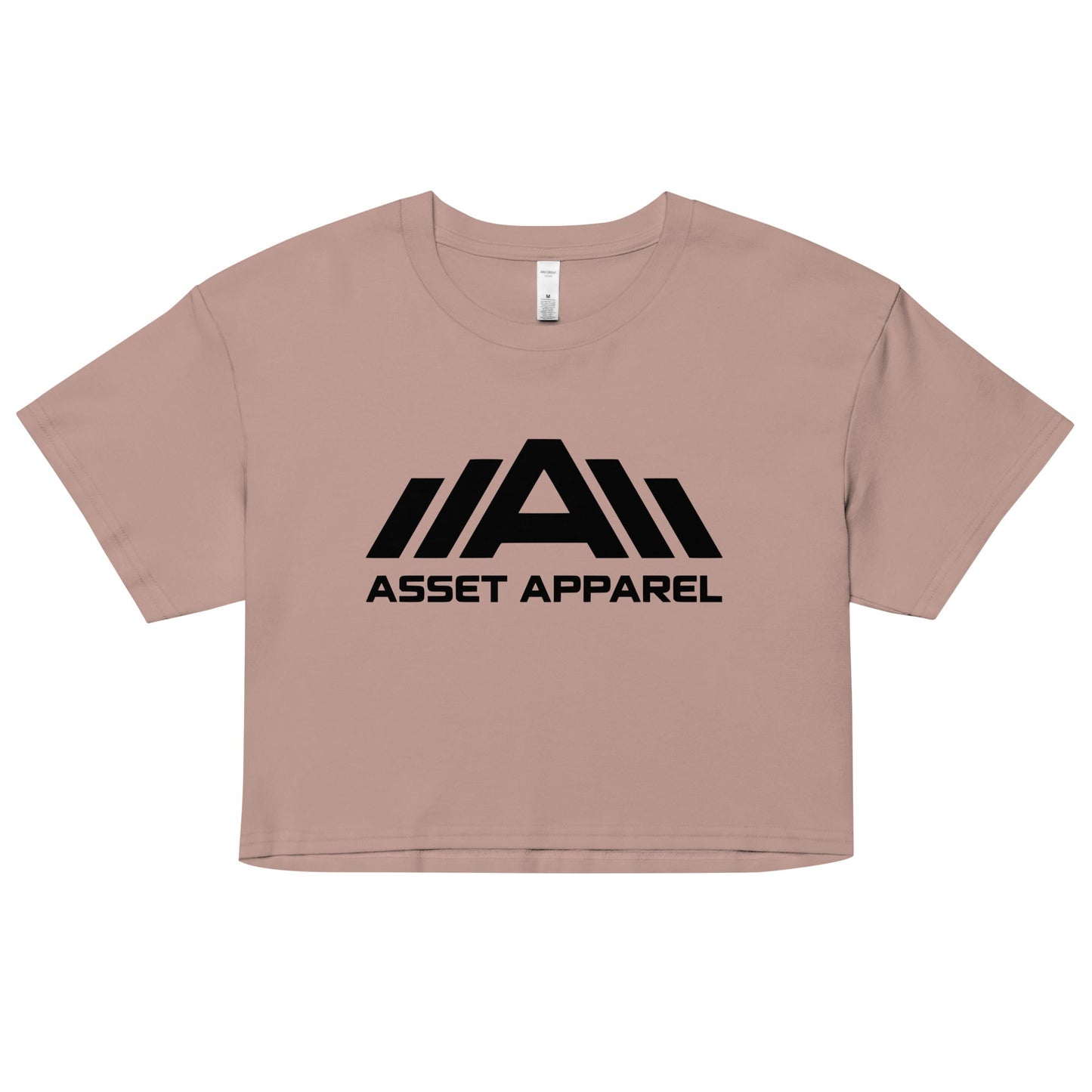 Women’s Crop Top Tee - Black Print - Asset Apparel